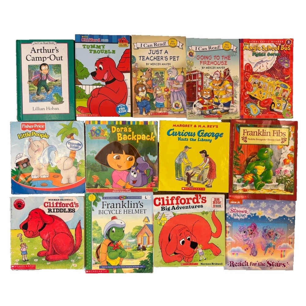 Vtg Kids Books Lot Childrens Picture Story Books Franklin Clifford Curious Georg